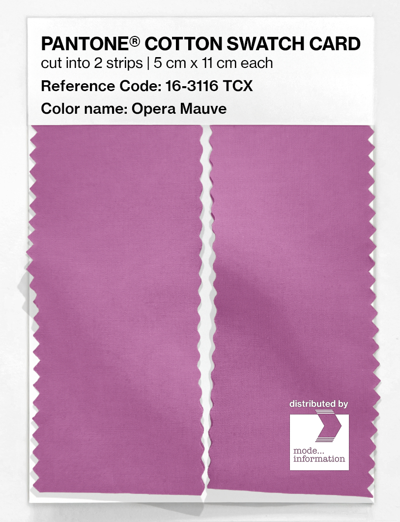 Product image 2 of the product “PANTONE® COTTON SWATCH CARD 16-3116 TCX Opera Mauve ”