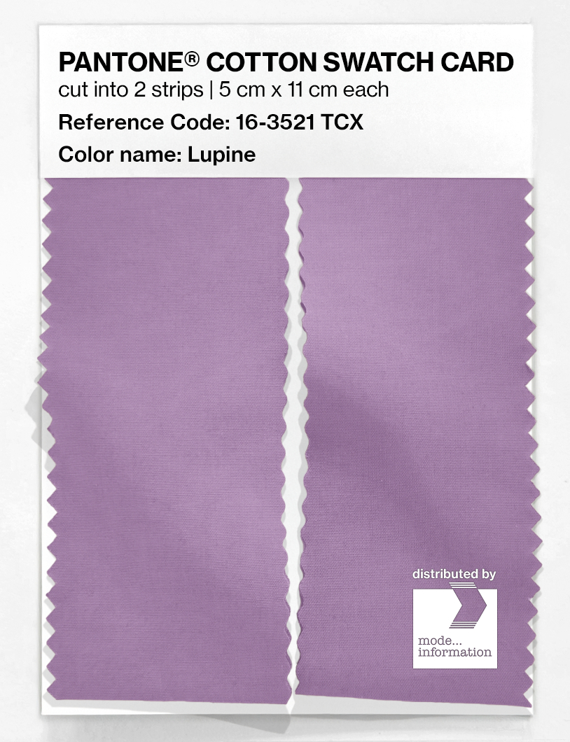 Product image 2 of the product “PANTONE® COTTON SWATCH CARD 16-3521 TCX Lupine ”