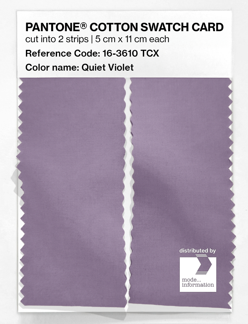 Product image 2 of the product “PANTONE® COTTON SWATCH CARD 16-3610 TCX Quiet Violet ”