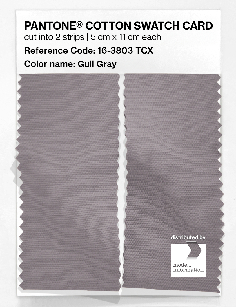 Product image 2 of the product “PANTONE® COTTON SWATCH CARD 16-3803 TCX Gull Gray ”