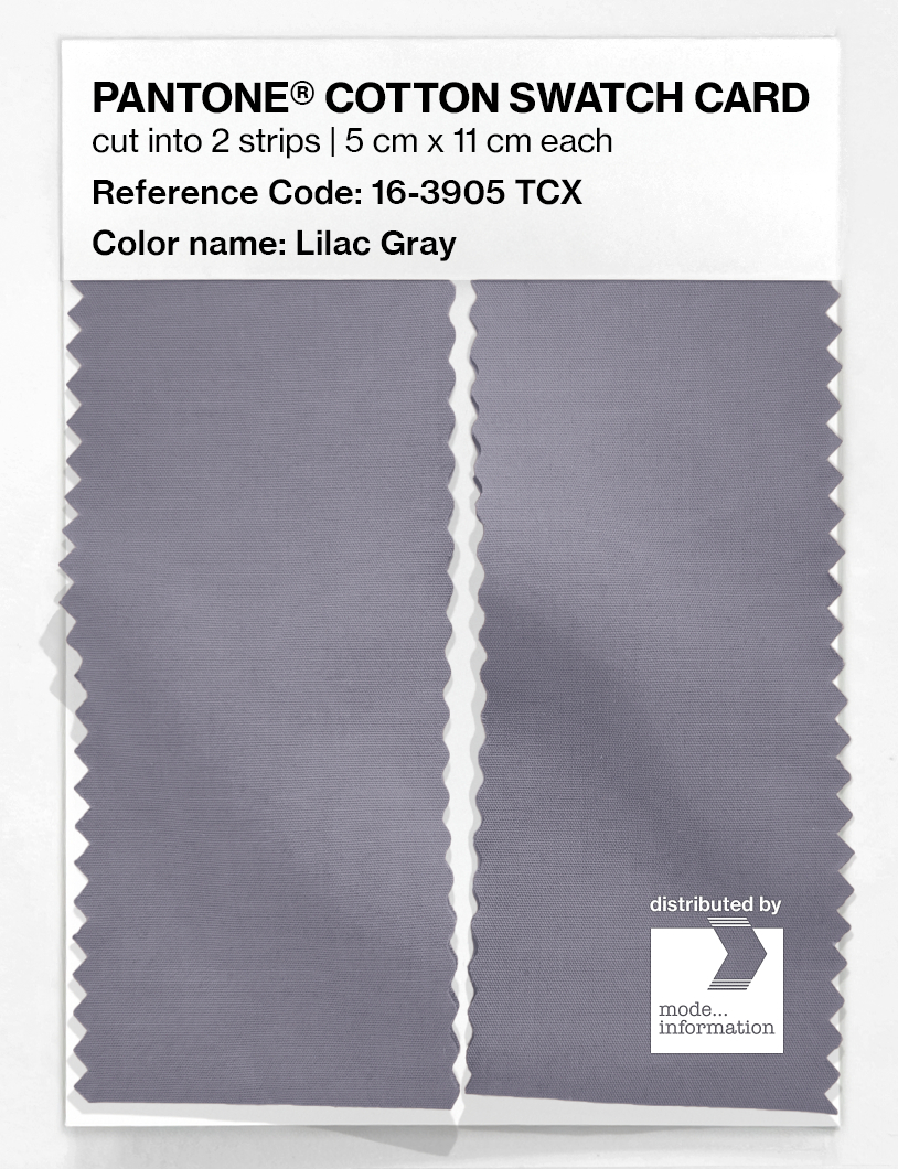 Product image 2 of the product “PANTONE® COTTON SWATCH CARD 16-3905 TCX Lilac Gray ”