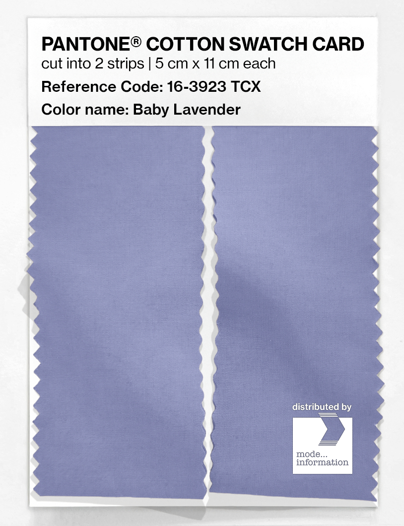 Product image 2 of the product “PANTONE® COTTON SWATCH CARD 16-3923 TCX Baby Lavender ”