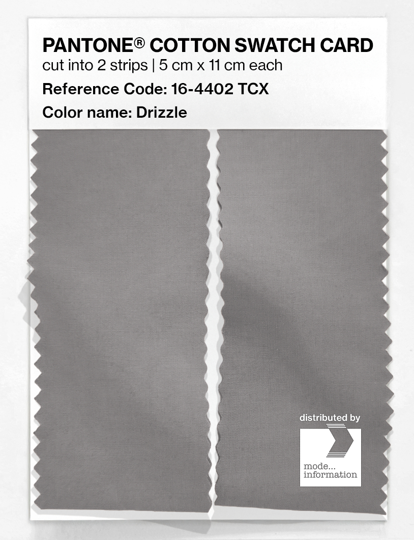 Product image 2 of the product “PANTONE® COTTON SWATCH CARD 16-4402 TCX Drizzle ”