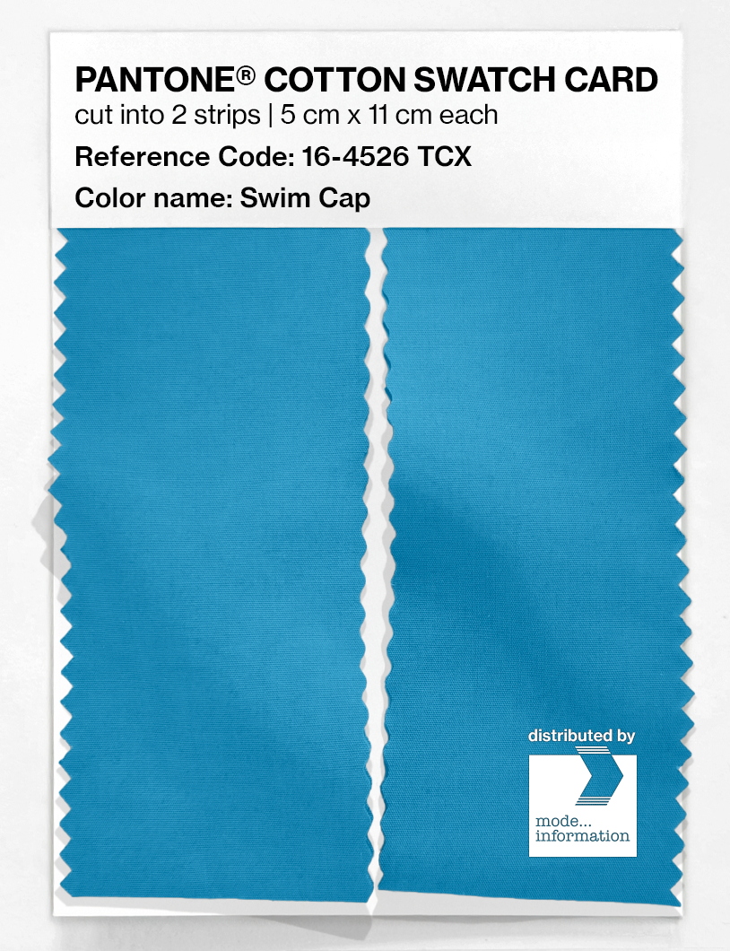 Product image 2 of the product “PANTONE® COTTON SWATCH CARD 16-4526 TCX Swim Cap ”