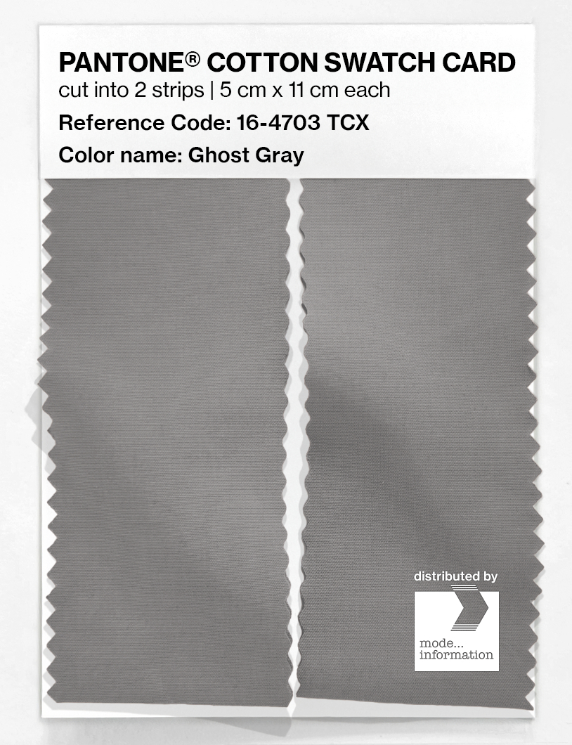 Product image 2 of the product “PANTONE® COTTON SWATCH CARD 16-4703 TCX Ghost Gray ”