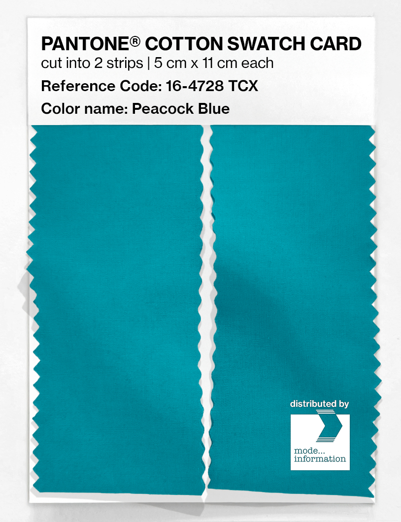 Product image 2 of the product “PANTONE® COTTON SWATCH CARD 16-4728 TCX Peacock Blue ”