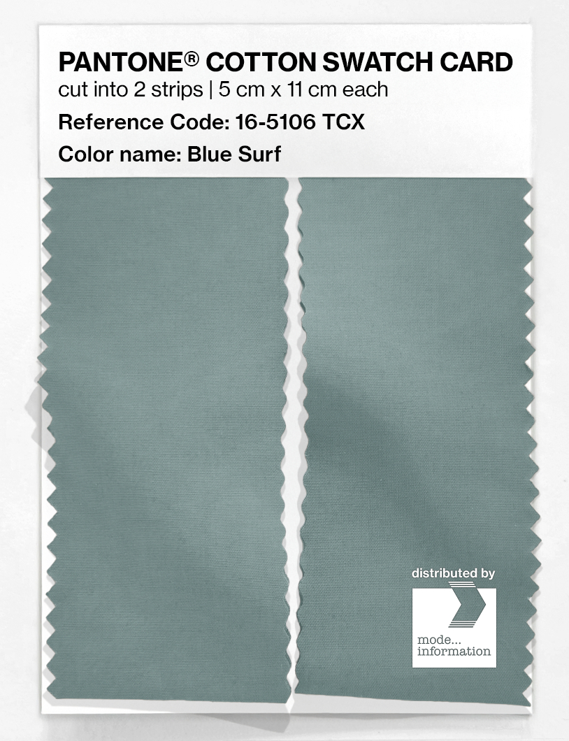 Product image 2 of the product “PANTONE® COTTON SWATCH CARD 16-5106 TCX Blue Surf ”