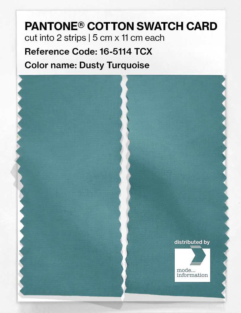Product image 2 of the product “PANTONE® COTTON SWATCH CARD 16-5114 TCX Dusty Turquoise ”