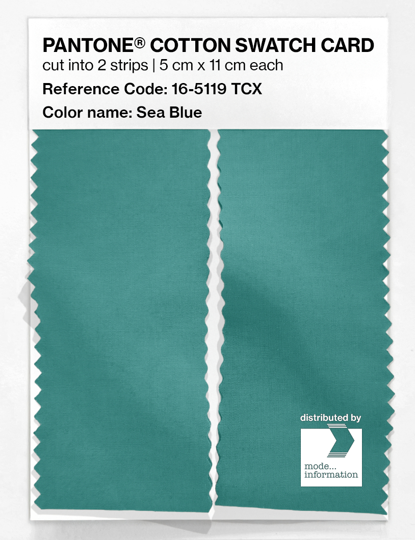 Product image 2 of the product “PANTONE® COTTON SWATCH CARD 16-5119 TCX Sea Blue ”