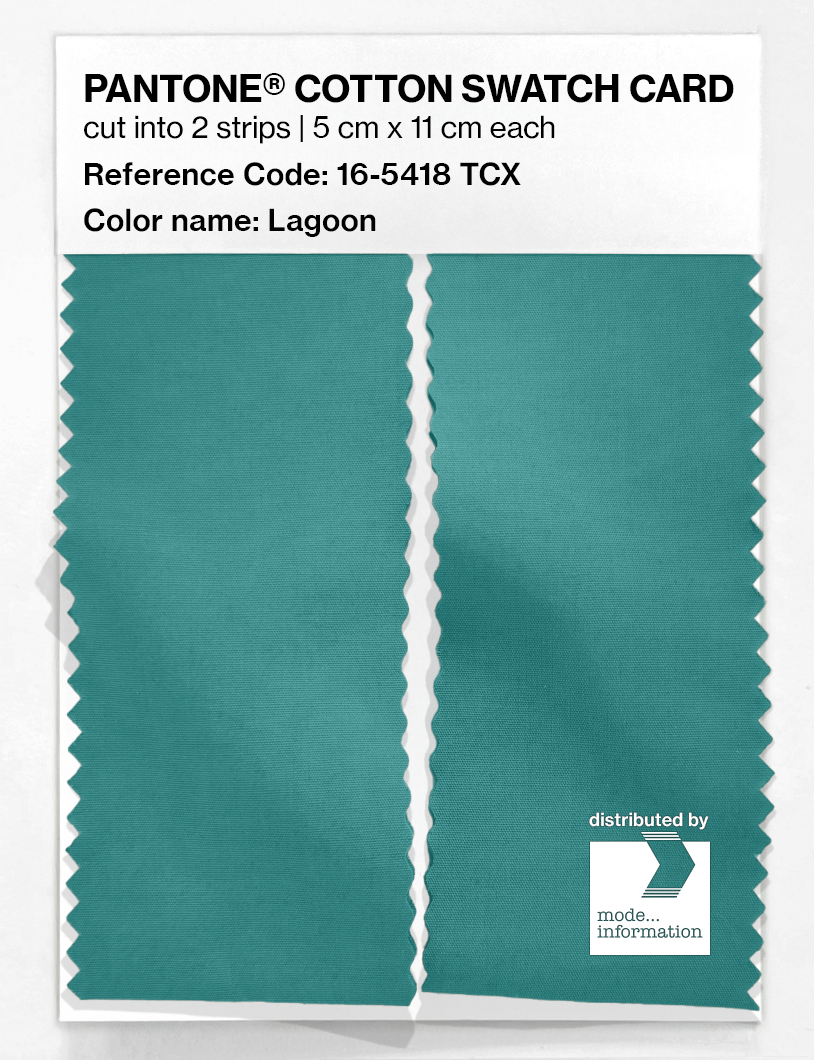 Product image 2 of the product “PANTONE® COTTON SWATCH CARD 16-5418 TCX Lagoon ”
