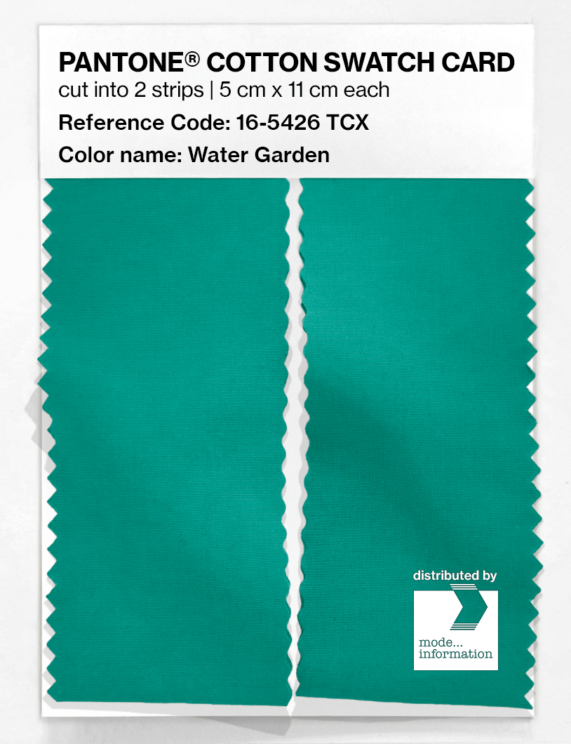 Product image 2 of the product “PANTONE® COTTON SWATCH CARD 16-5426 TCX Water Garden ”