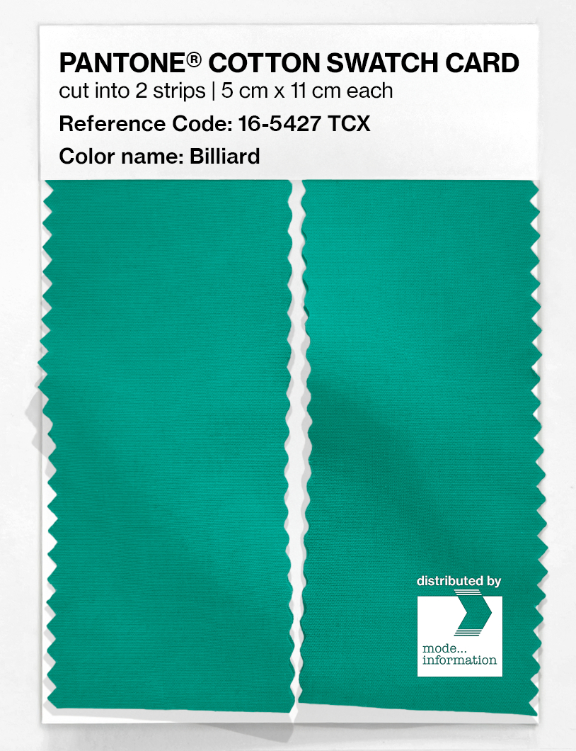 Product image 2 of the product “PANTONE® COTTON SWATCH CARD 16-5427 TCX Billiard ”