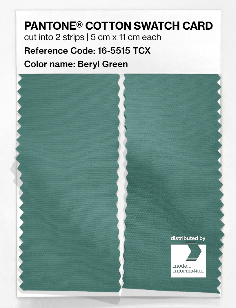 Product image 2 of the product “PANTONE® COTTON SWATCH CARD 16-5515 TCX Beryl Green ”