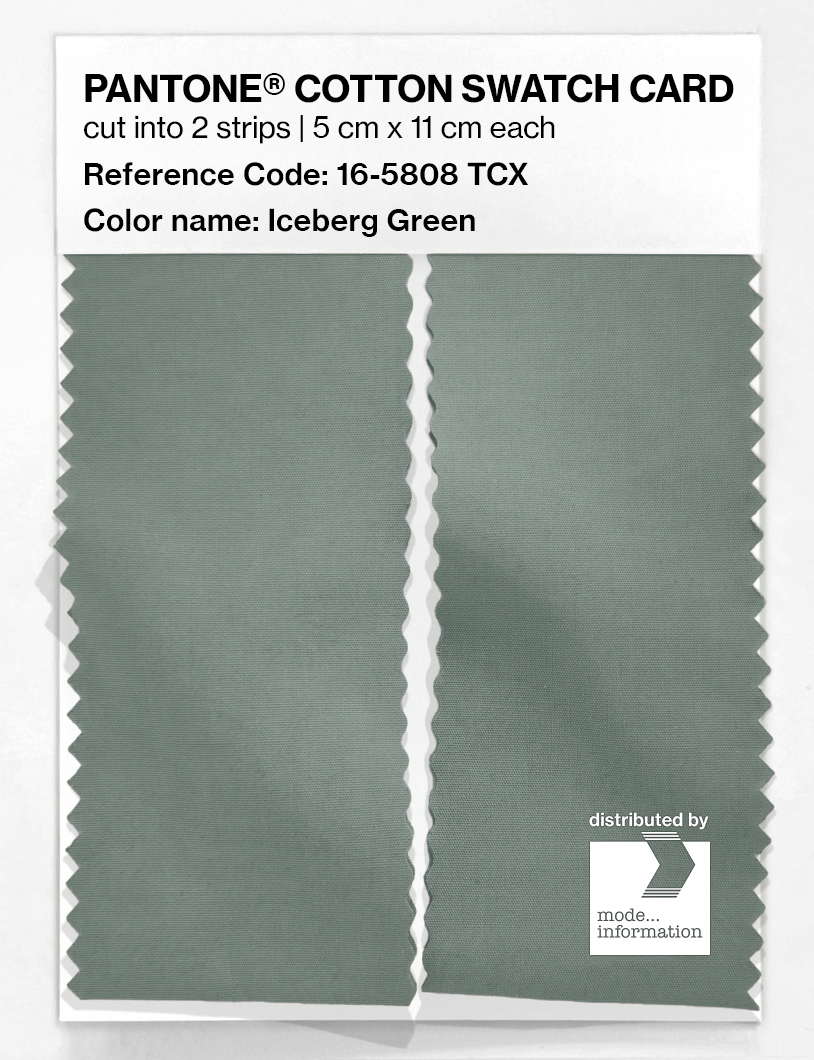 Product image 2 of the product “PANTONE® COTTON SWATCH CARD 16-5808 TCX Iceberg Green ”