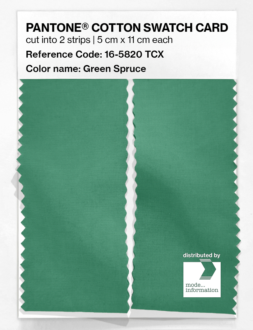 Product image 2 of the product “PANTONE® COTTON SWATCH CARD 16-5820 TCX Green Spruce ”