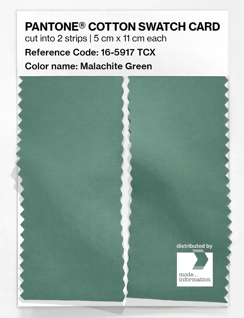 Product image 2 of the product “PANTONE® COTTON SWATCH CARD 16-5917 TCX Malachite Green ”