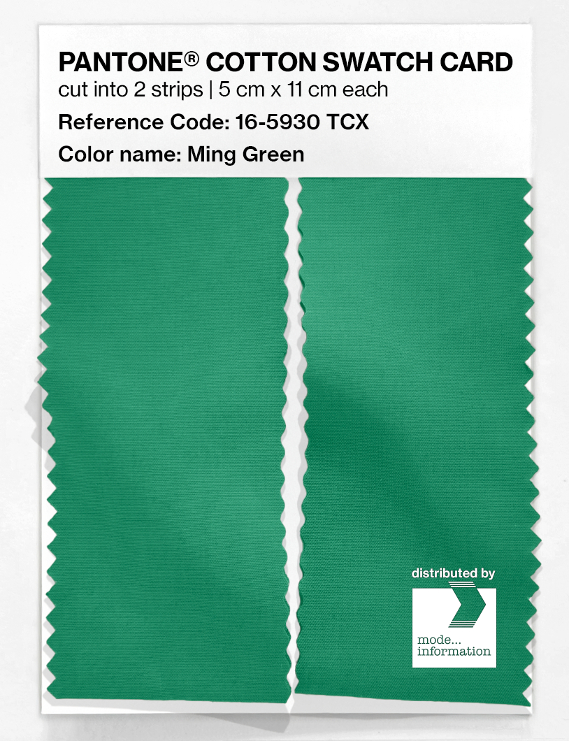 Product image 2 of the product “PANTONE® COTTON SWATCH CARD 16-5930 TCX Ming Green ”