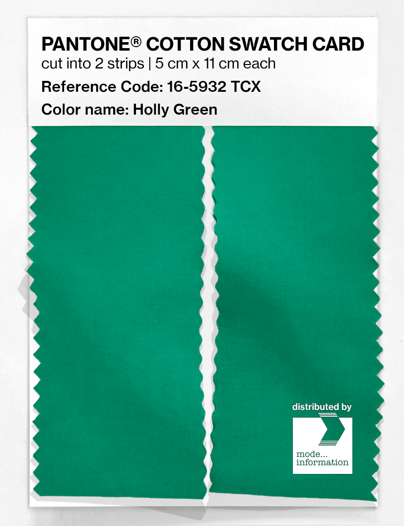 Product image 2 of the product “PANTONE® COTTON SWATCH CARD 16-5932 TCX Holly Green ”