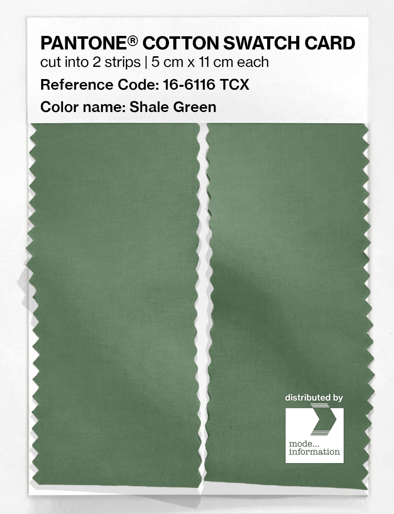 Product image 2 of the product “PANTONE® COTTON SWATCH CARD 16-6116 TCX Shale Green ”