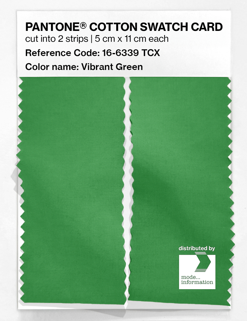 Artikelbild 2 des Artikels “PANTONE® COTTON SWATCH CARD 16-6339 TCX Vibrant Green “