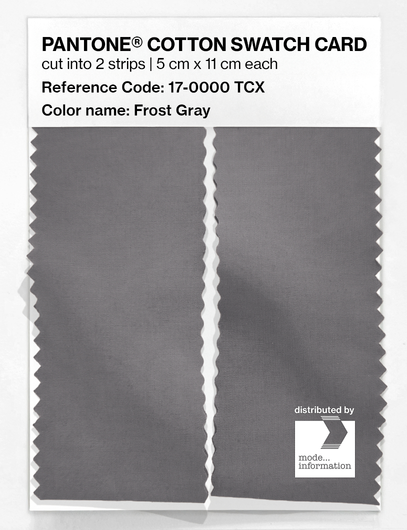 Product image 2 of the product “PANTONE® COTTON SWATCH CARD 17-0000 TCX Frost Gray ”