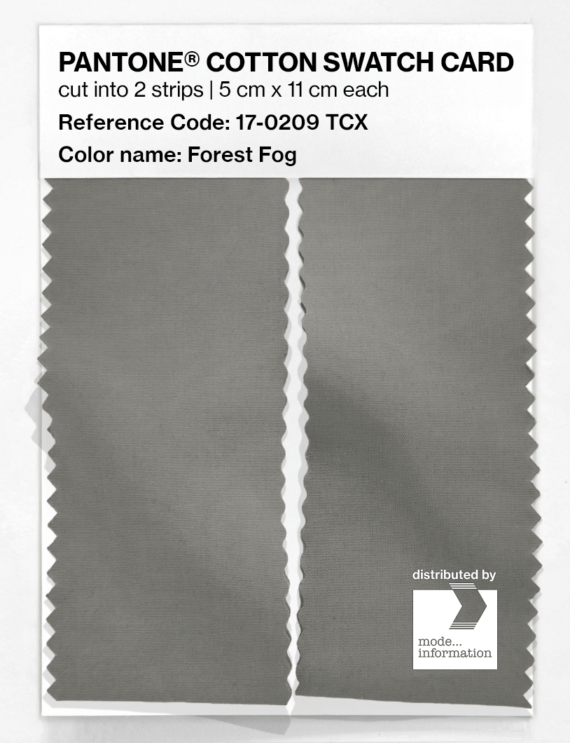 Product image 2 of the product “PANTONE® COTTON SWATCH CARD 17-0209 TCX Forest Fog ”