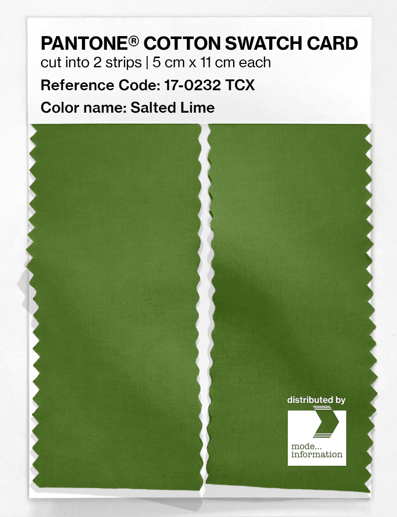 Product image 2 of the product “PANTONE® COTTON SWATCH CARD 17-0232 TCX Salted Lime ”