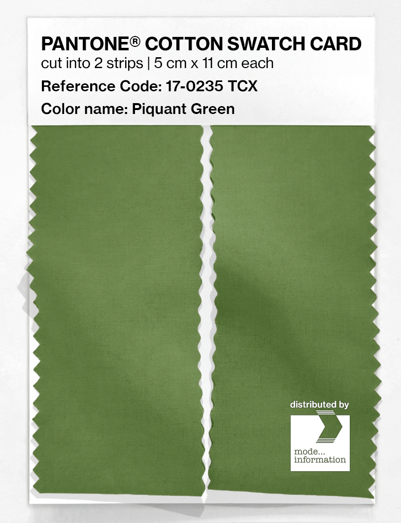 Product image 2 of the product “PANTONE® COTTON SWATCH CARD 17-0235 TCX Piquant Green ”
