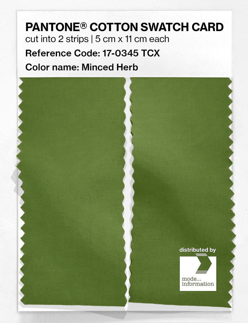 Product image 2 of the product “PANTONE® COTTON SWATCH CARD 17-0345 TCX Minced Herb ”