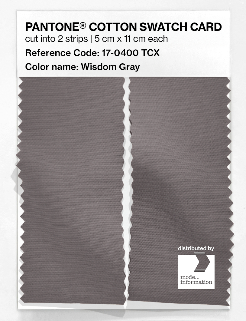 Product image 2 of the product “PANTONE® COTTON SWATCH CARD 17-0400 TCX Wisdom Gray ”