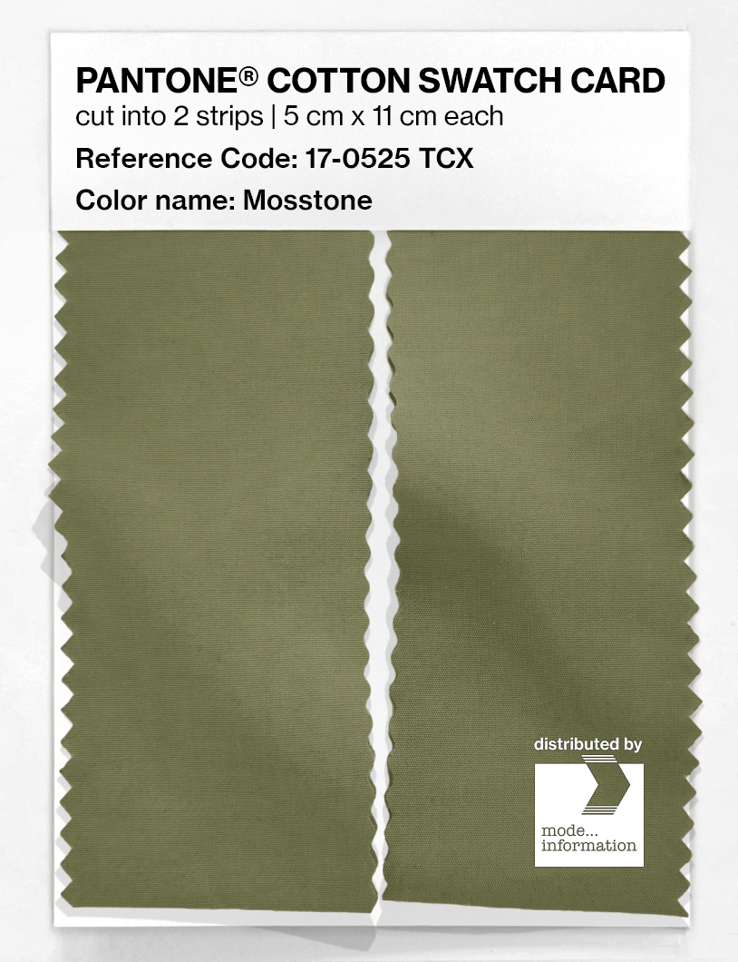 Product image 2 of the product “PANTONE® COTTON SWATCH CARD 17-0525 TCX Mosstone ”