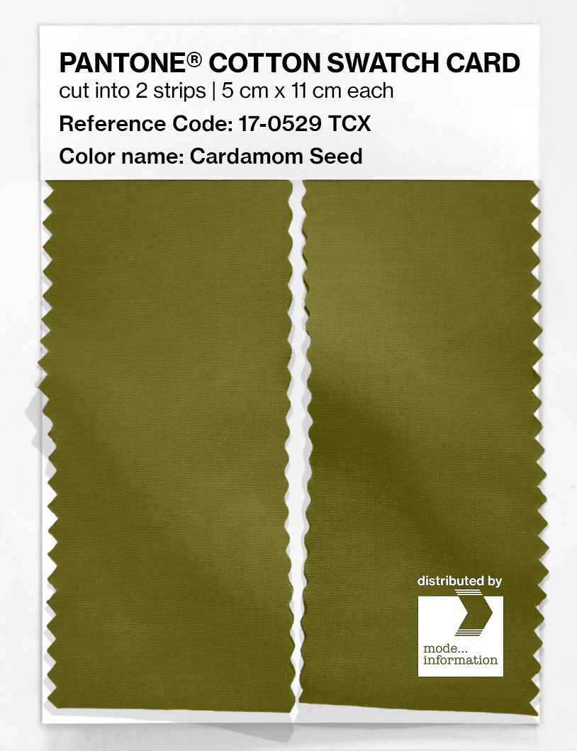 Product image 2 of the product “PANTONE® COTTON SWATCH CARD 17-0529 TCX Cardamom Seed ”