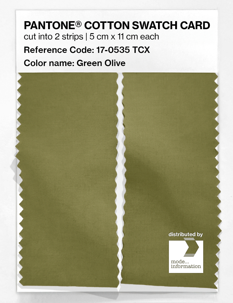 Product image 2 of the product “PANTONE® COTTON SWATCH CARD 17-0535 TCX Green Olive ”