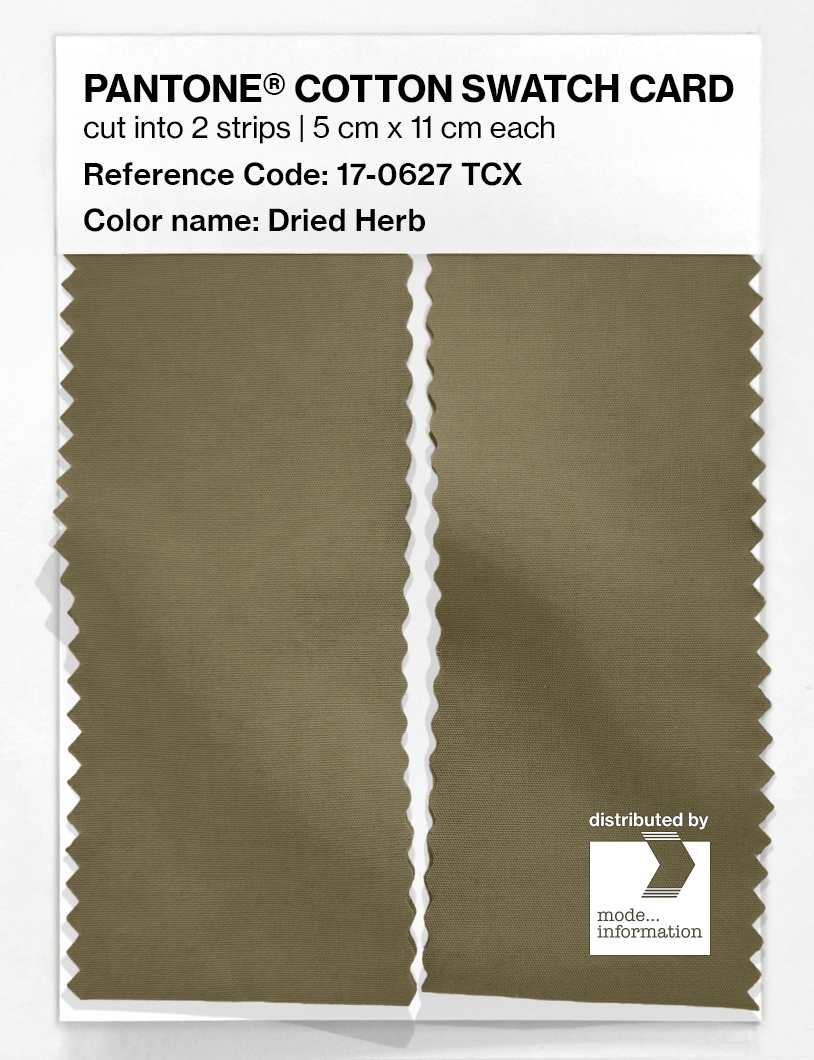 Product image 2 of the product “PANTONE® COTTON SWATCH CARD 17-0627 TCX Dried Herb ”