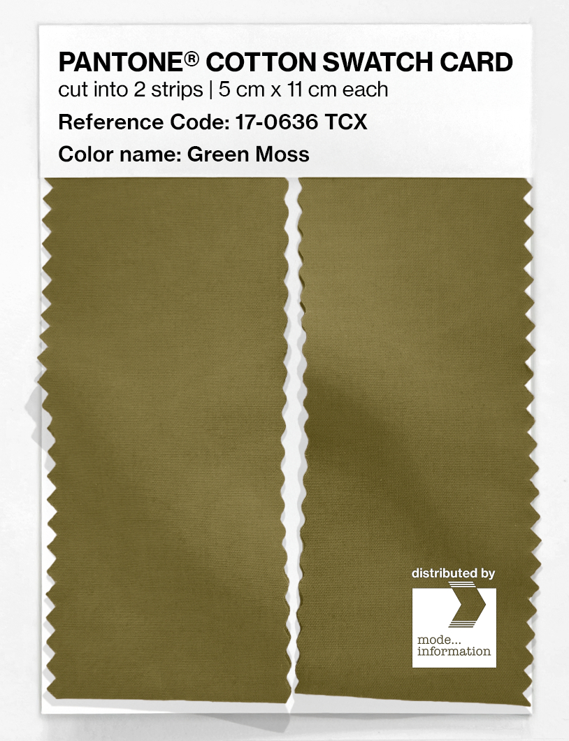 Product image 2 of the product “PANTONE® COTTON SWATCH CARD 17-0636 TCX Green Moss ”