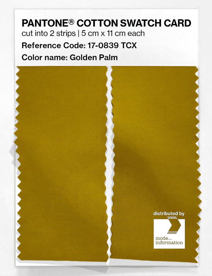 Product image 2 of the product “PANTONE® COTTON SWATCH CARD 17-0839 TCX Golden Palm ”
