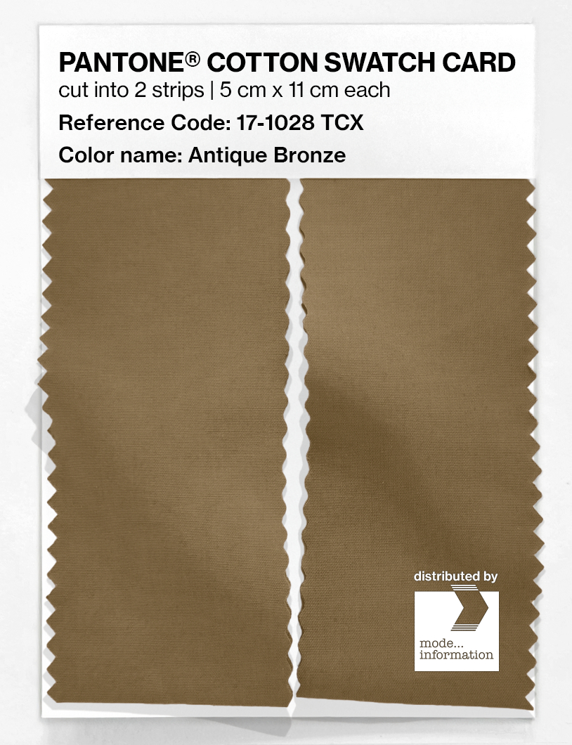 Product image 2 of the product “PANTONE® COTTON SWATCH CARD 17-1028 TCX Antique Bronze ”