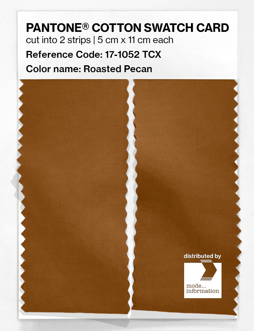 Product image 2 of the product “PANTONE® COTTON SWATCH CARD 17-1052 TCX Roasted Pecan ”