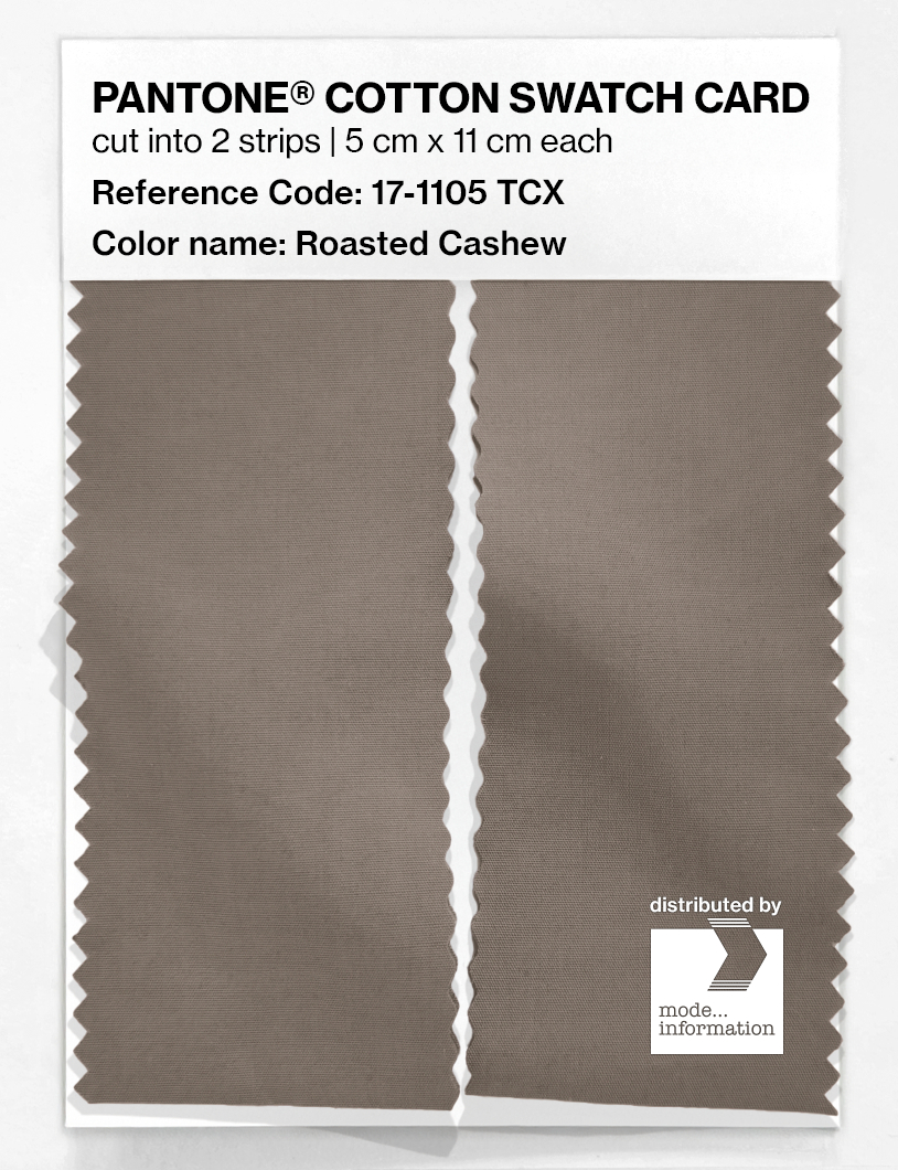 Product image 2 of the product “PANTONE® COTTON SWATCH CARD 17-1105 TCX Roasted Cashew ”