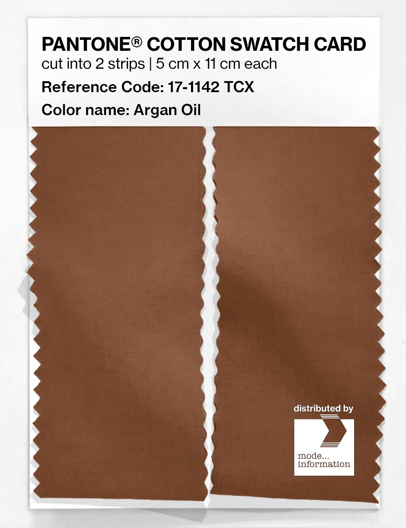 Product image 2 of the product “PANTONE® COTTON SWATCH CARD 17-1142 TCX Argan Oil ”