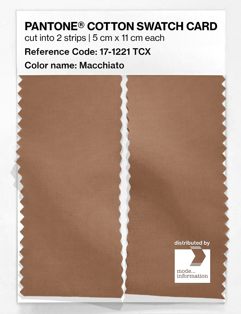Product image 2 of the product “PANTONE® COTTON SWATCH CARD 17-1221 TCX Macchiato ”