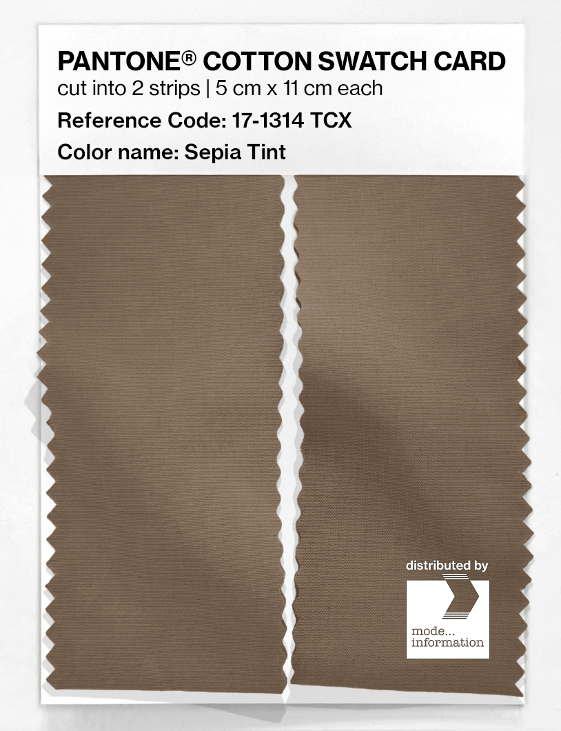 Product image 2 of the product “PANTONE® COTTON SWATCH CARD 17-1314 TCX Sepia Tint ”