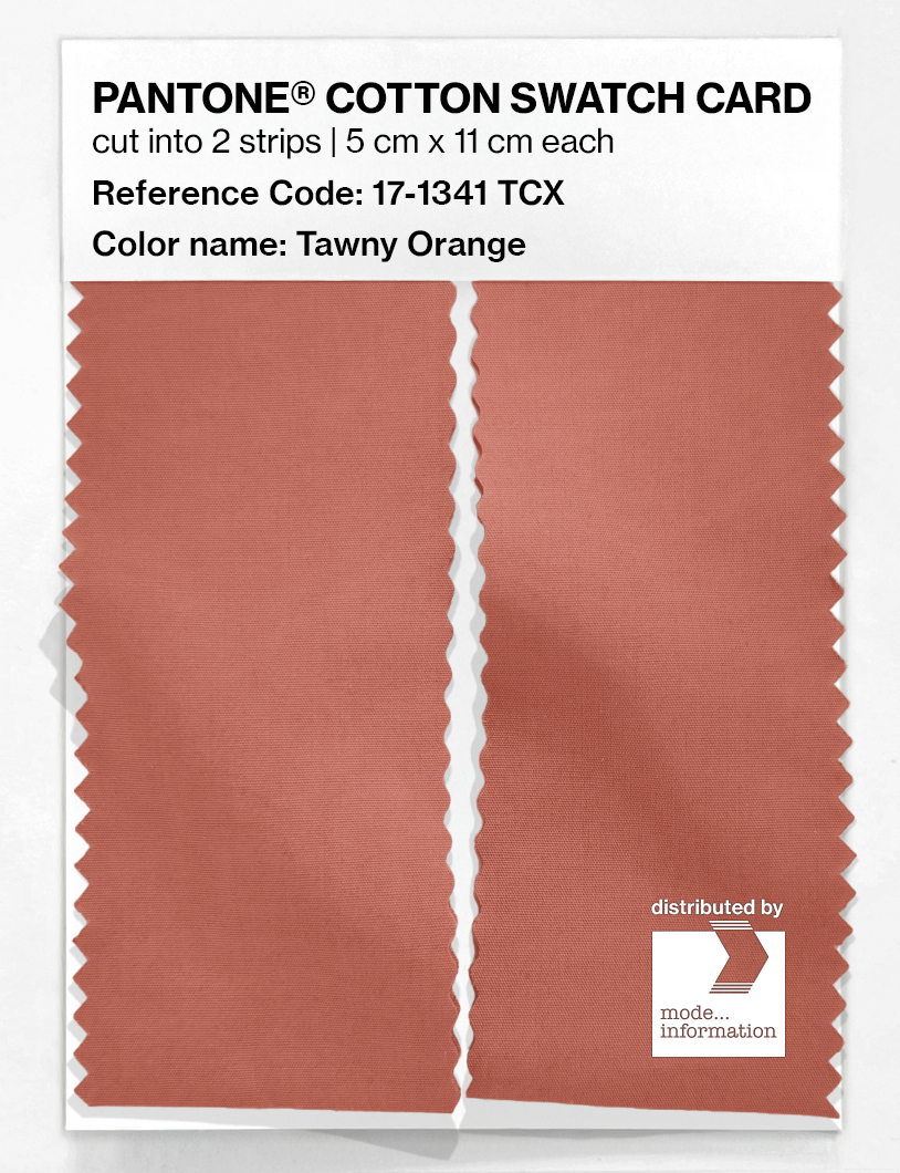 Product image 2 of the product “PANTONE® COTTON SWATCH CARD 17-1341 TCX Tawny Orange ”