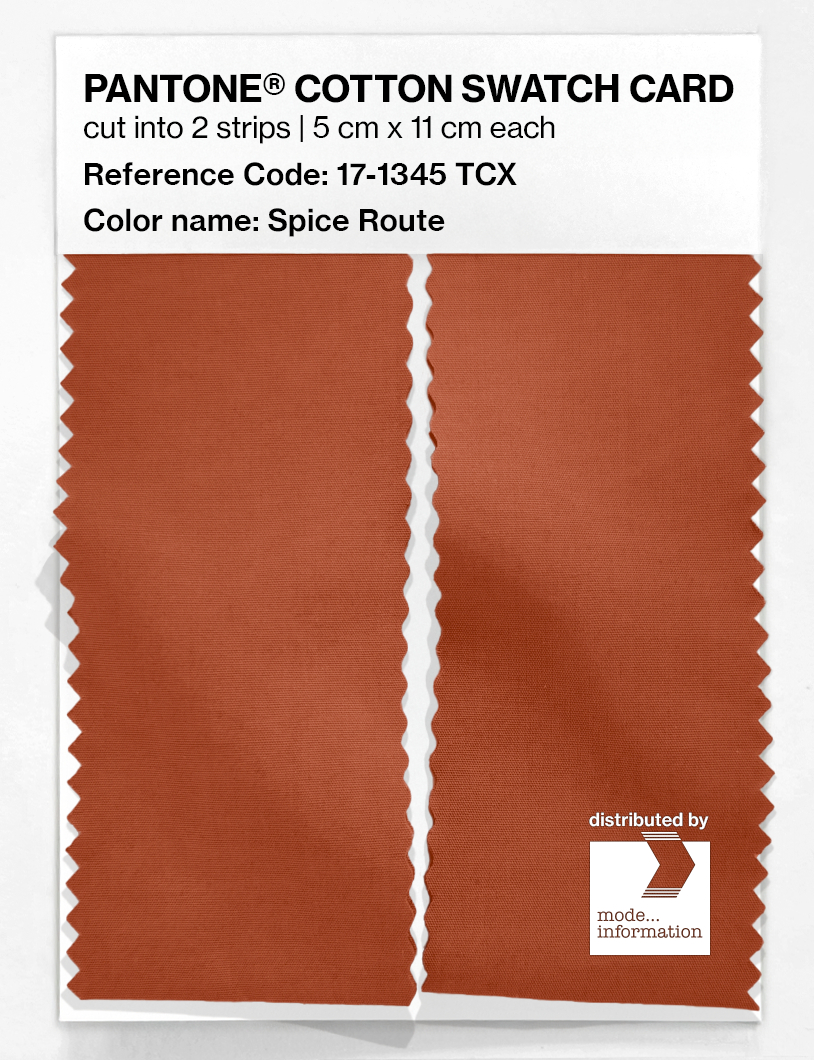 Product image 2 of the product “PANTONE® COTTON SWATCH CARD 17-1345 TCX Spice Route ”