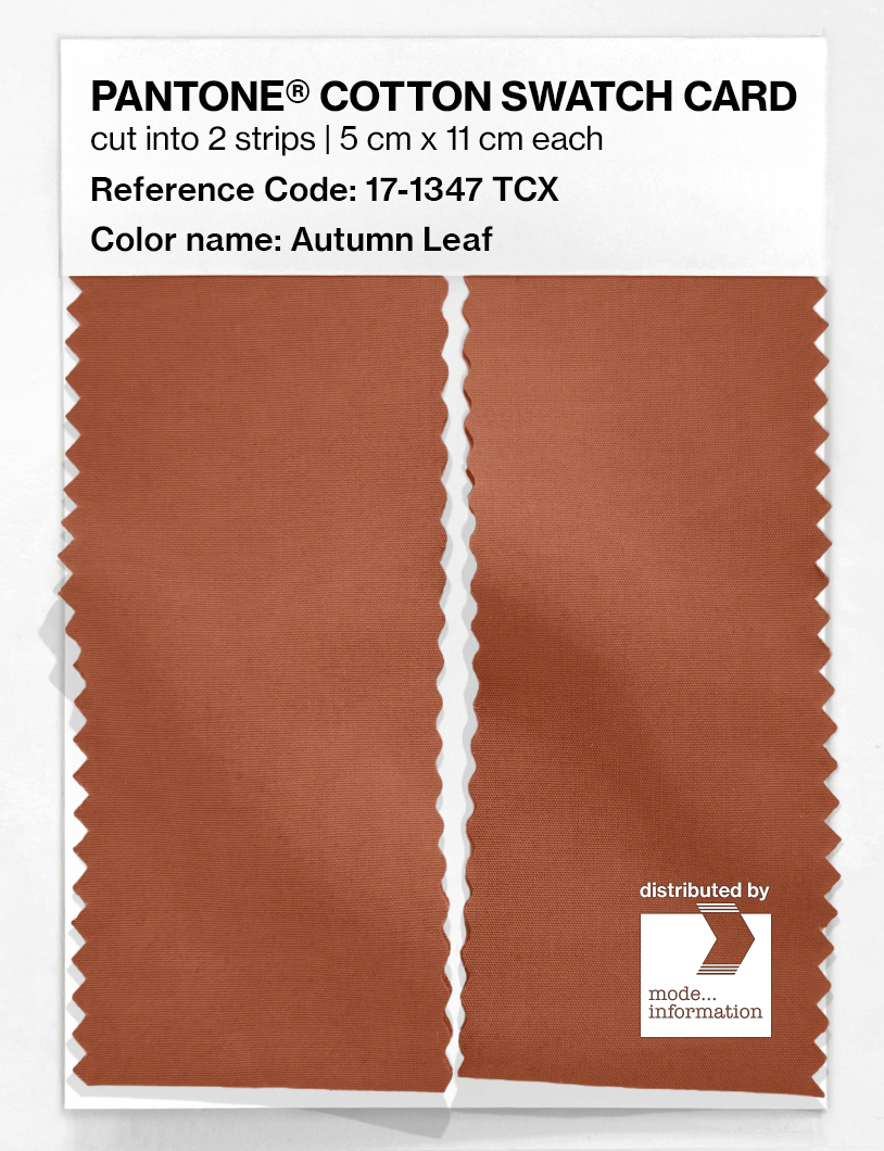 Product image 2 of the product “PANTONE® COTTON SWATCH CARD 17-1347 TCX Autumn Leaf ”