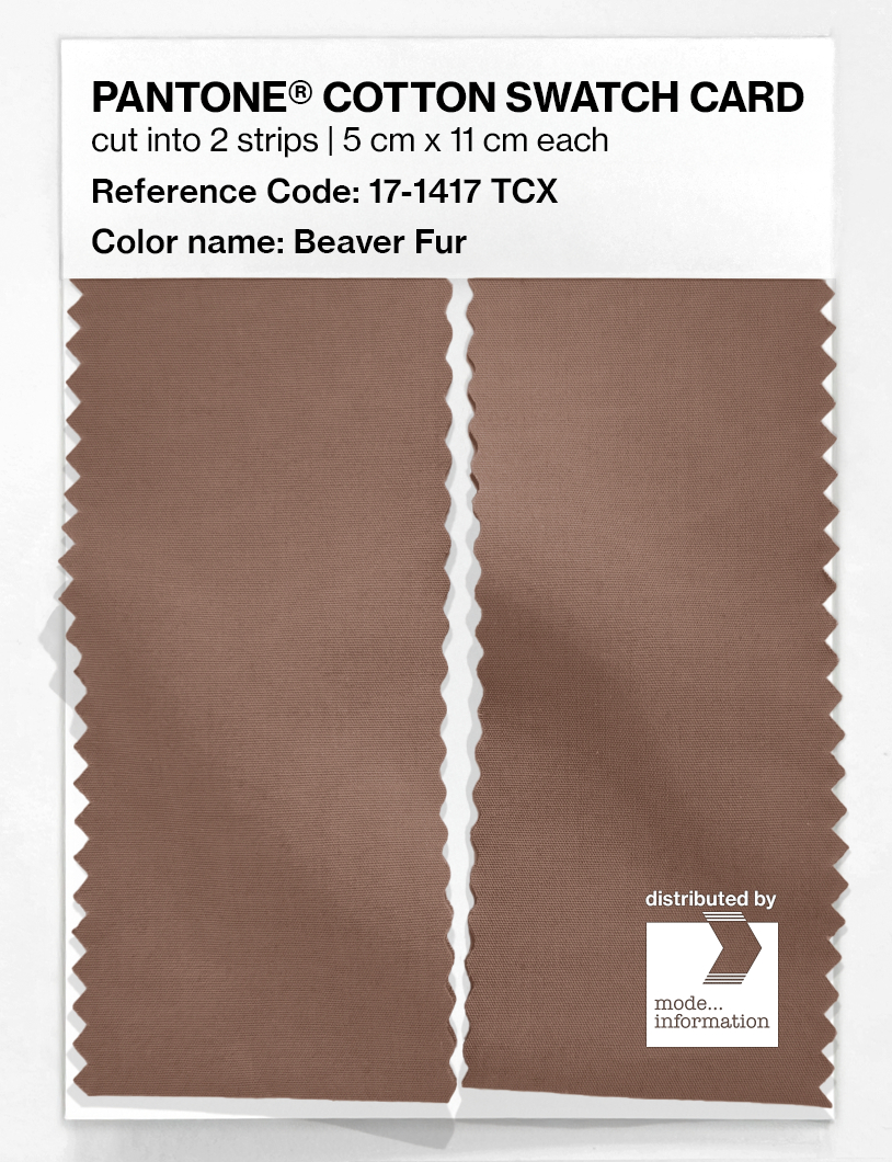 Product image 2 of the product “PANTONE® COTTON SWATCH CARD 17-1417 TCX Beaver Fur ”