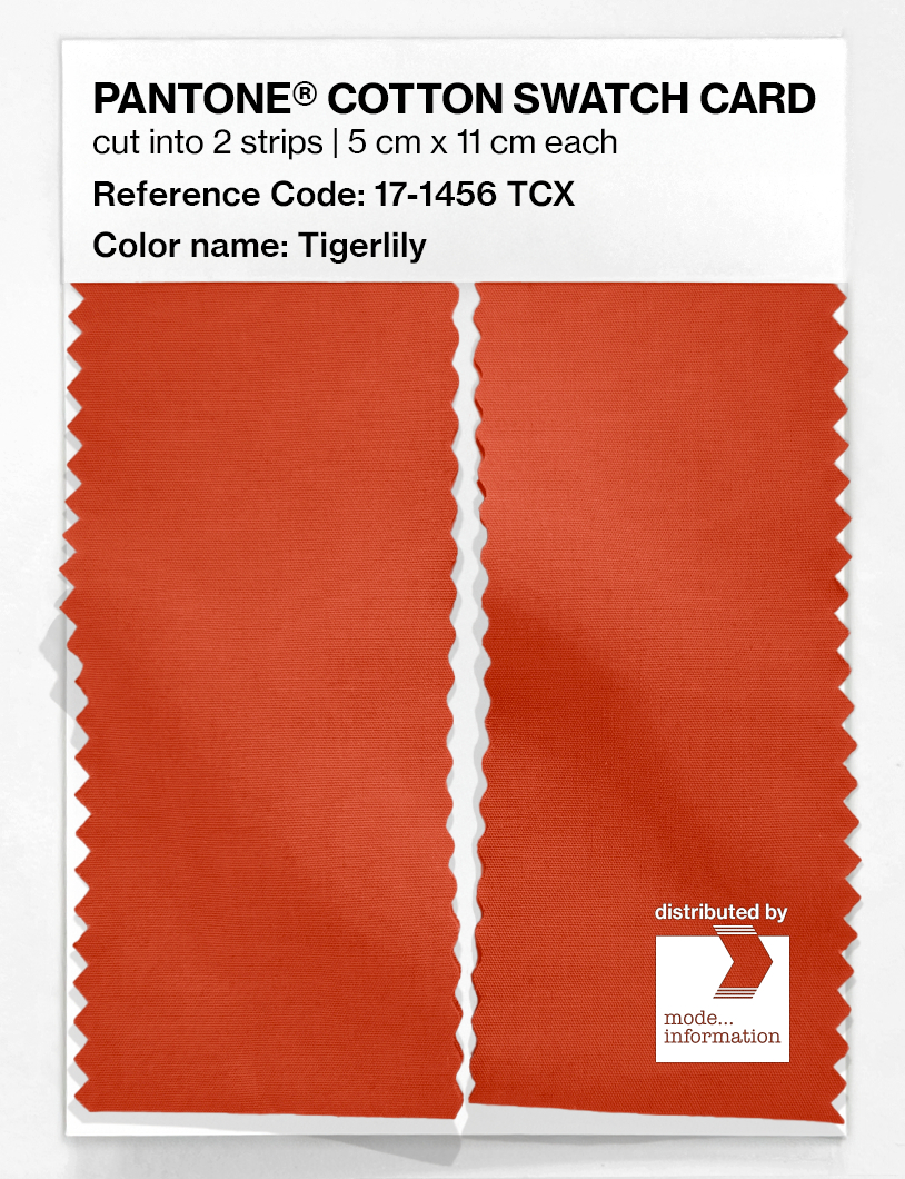Product image 2 of the product “PANTONE® COTTON SWATCH CARD 17-1456 TCX Tigerlily ”