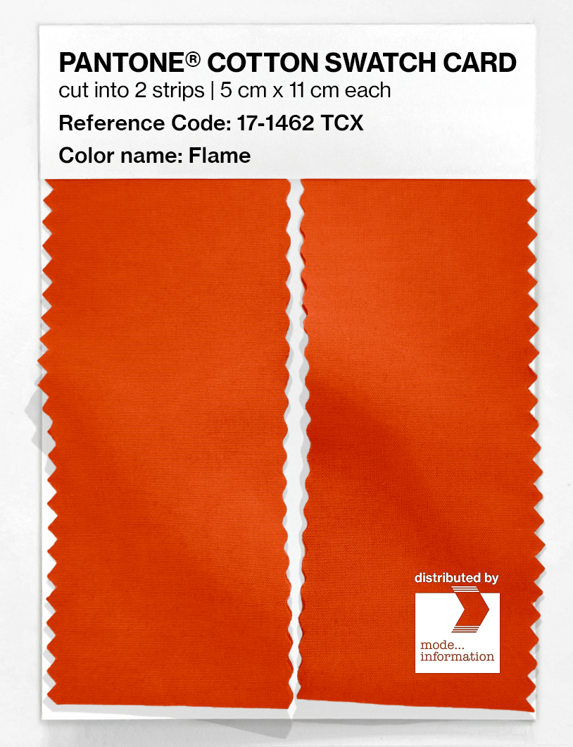 Product image 2 of the product “PANTONE® COTTON SWATCH CARD 17-1462 TCX Flame ”