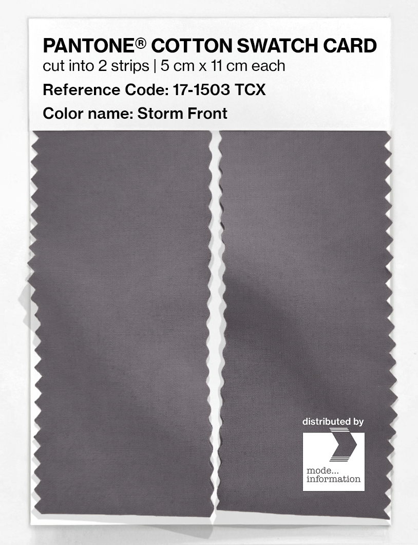 Product image 2 of the product “PANTONE® COTTON SWATCH CARD 17-1503 TCX Storm Front ”