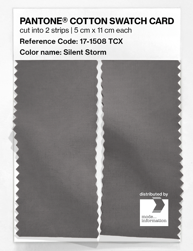 Product image 2 of the product “PANTONE® COTTON SWATCH CARD 17-1508 TCX Silent Storm ”